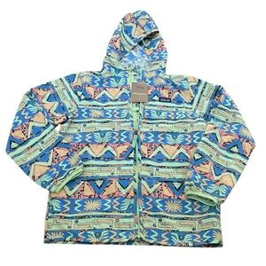 Patagonia Baggies Jacket Kids Medium Green Salamander High Hopes Windbreaker New